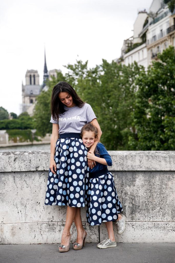 Jupe Moda Italiana Taille S (8-10), Bleue, Asymétrique, En Coton, Neuve Avec étiquettes