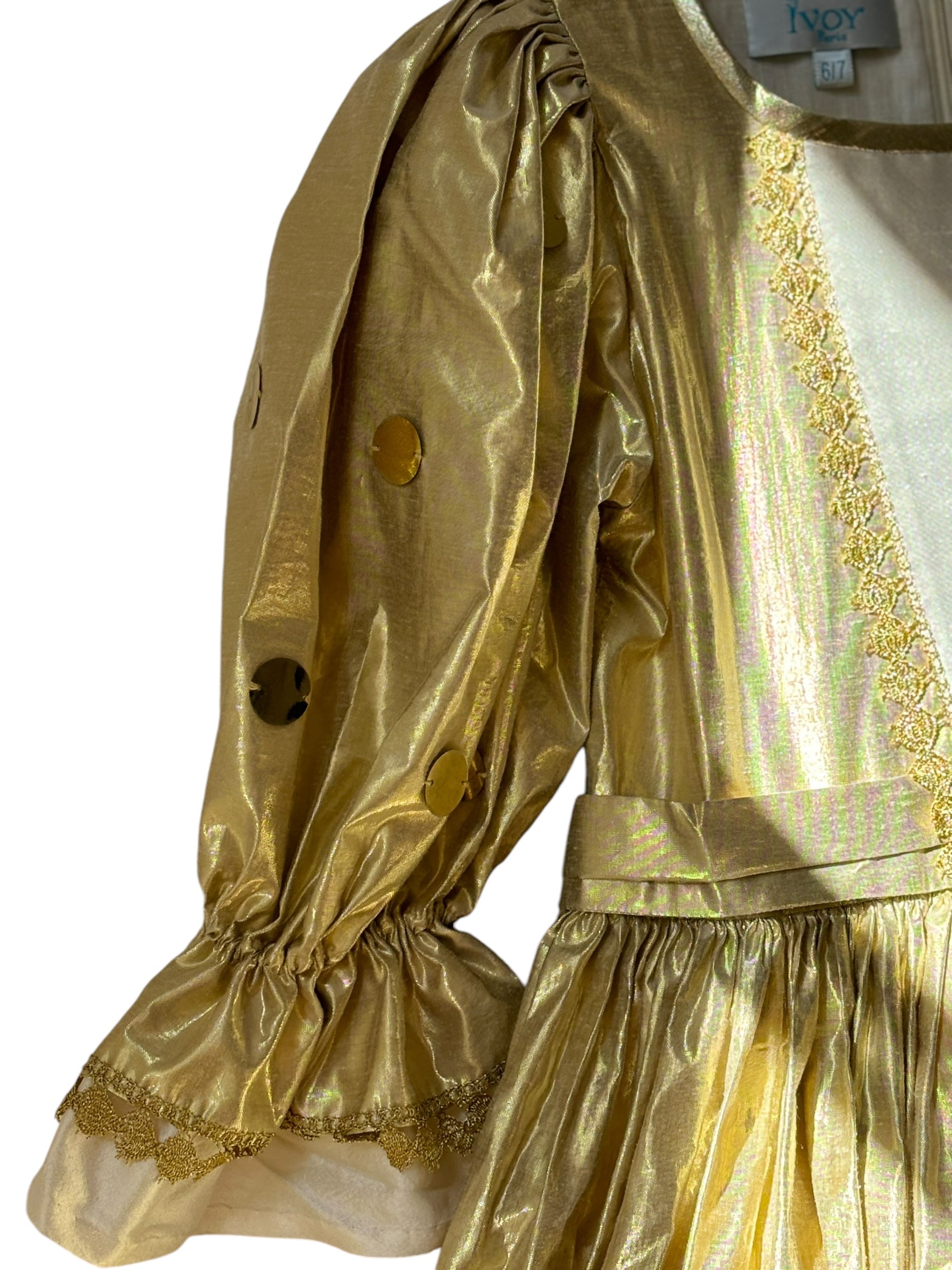 Déguisement IVOY dorée « Couleur du soleil » Taille 6/7 ans