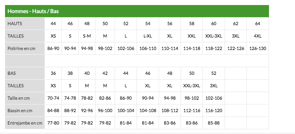 Taille pantalon 50 homme hotsell