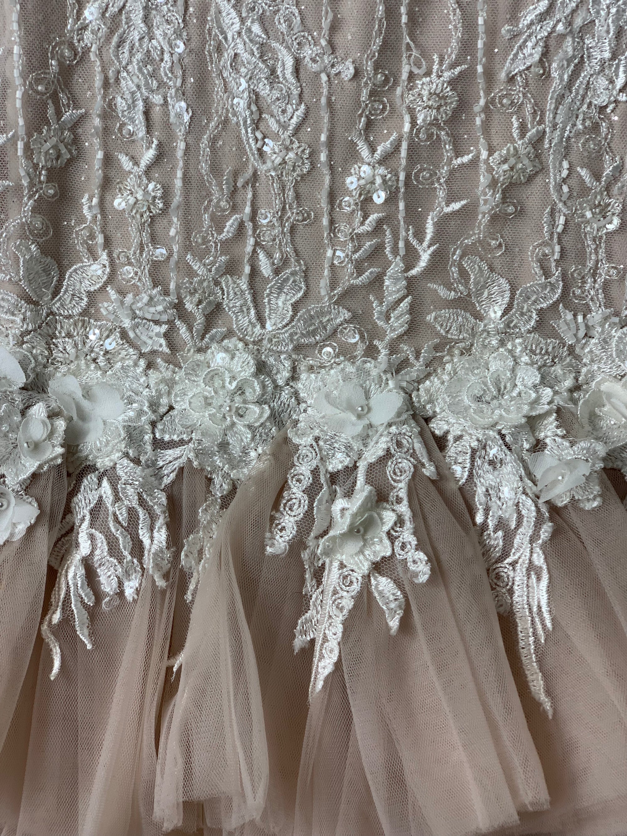 Robe de Gala rose nude 8 ans