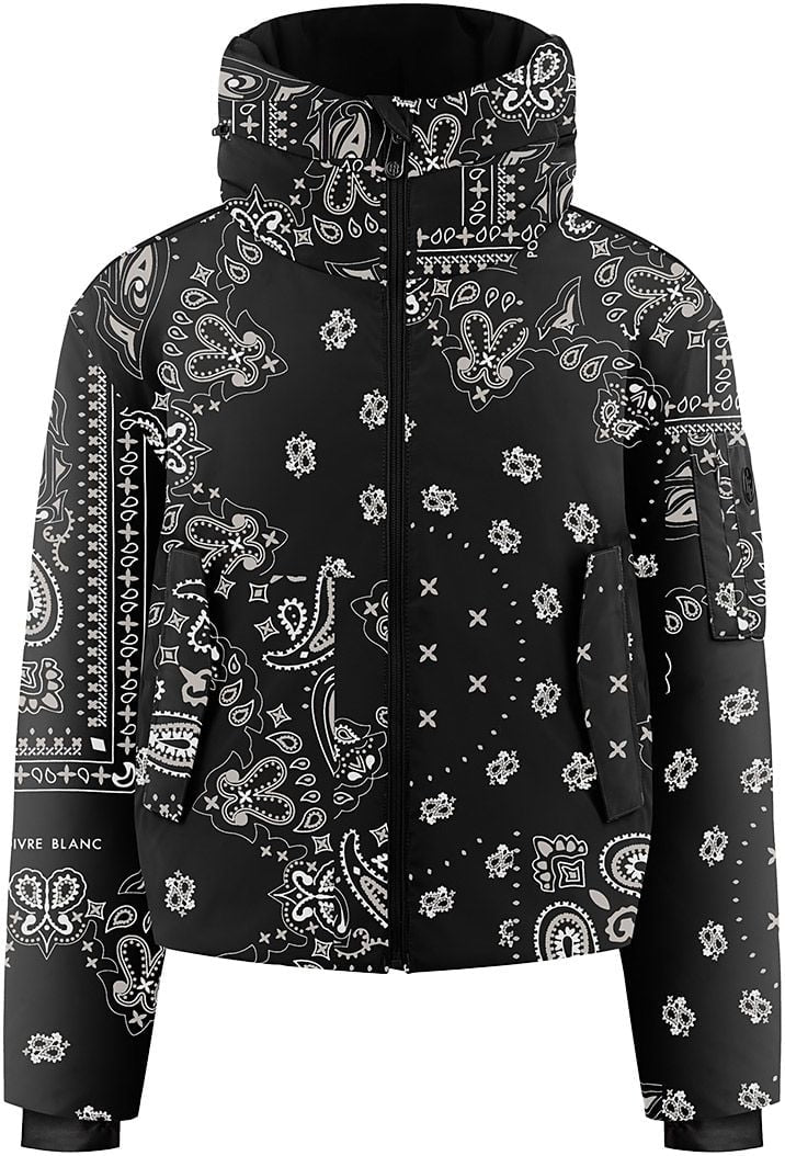Doudoune de ski Femme POIVRE BLANC "Paisley" noire taille S/38 convenant au M et L