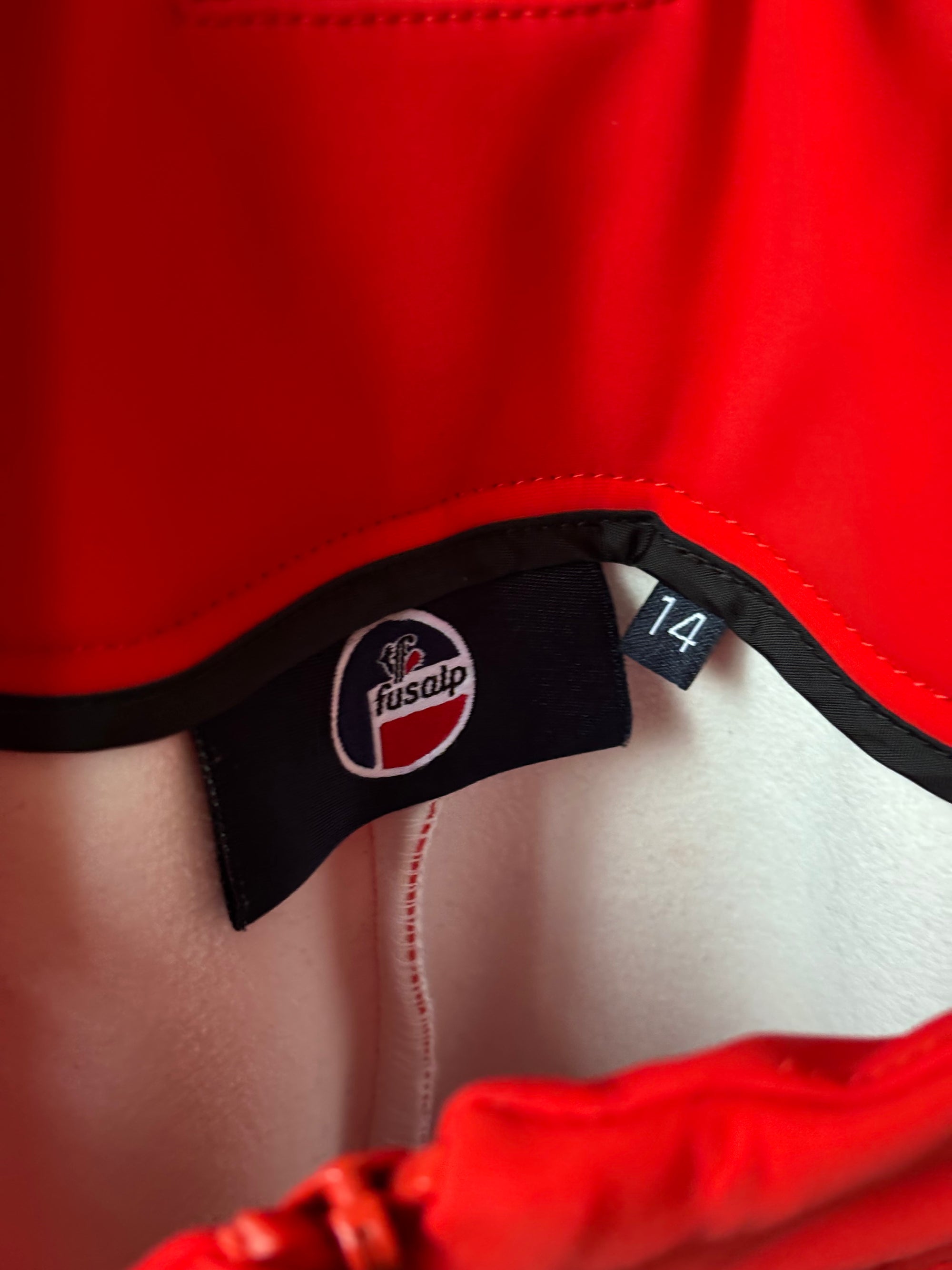 Pantalon ski fuseau Fusalp rouge 14 ans
