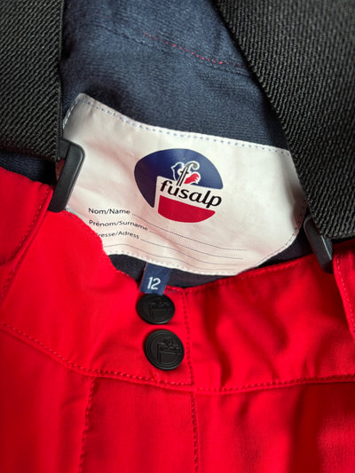 Pantalon ski Fusalp rouge 12 ans