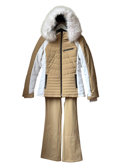 Ensemble ski Femme SUNVALLEY beige/blanc taille 40-42/L