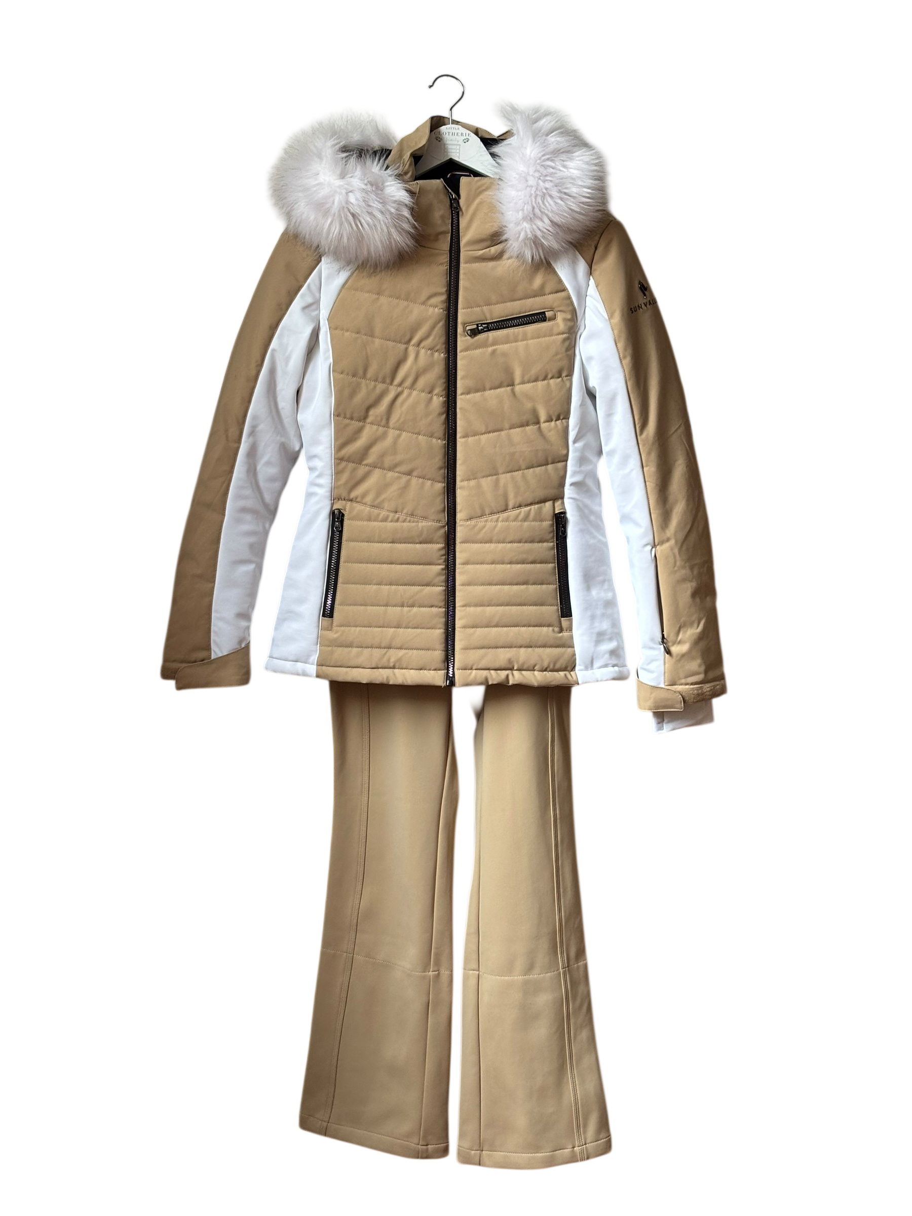 Ensemble ski Femme SUNVALLEY beige/blanc taille 40-42/L
