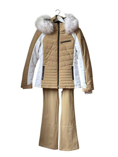 Ensemble ski Femme SUNVALLEY beige/blanc taille 40-42/L