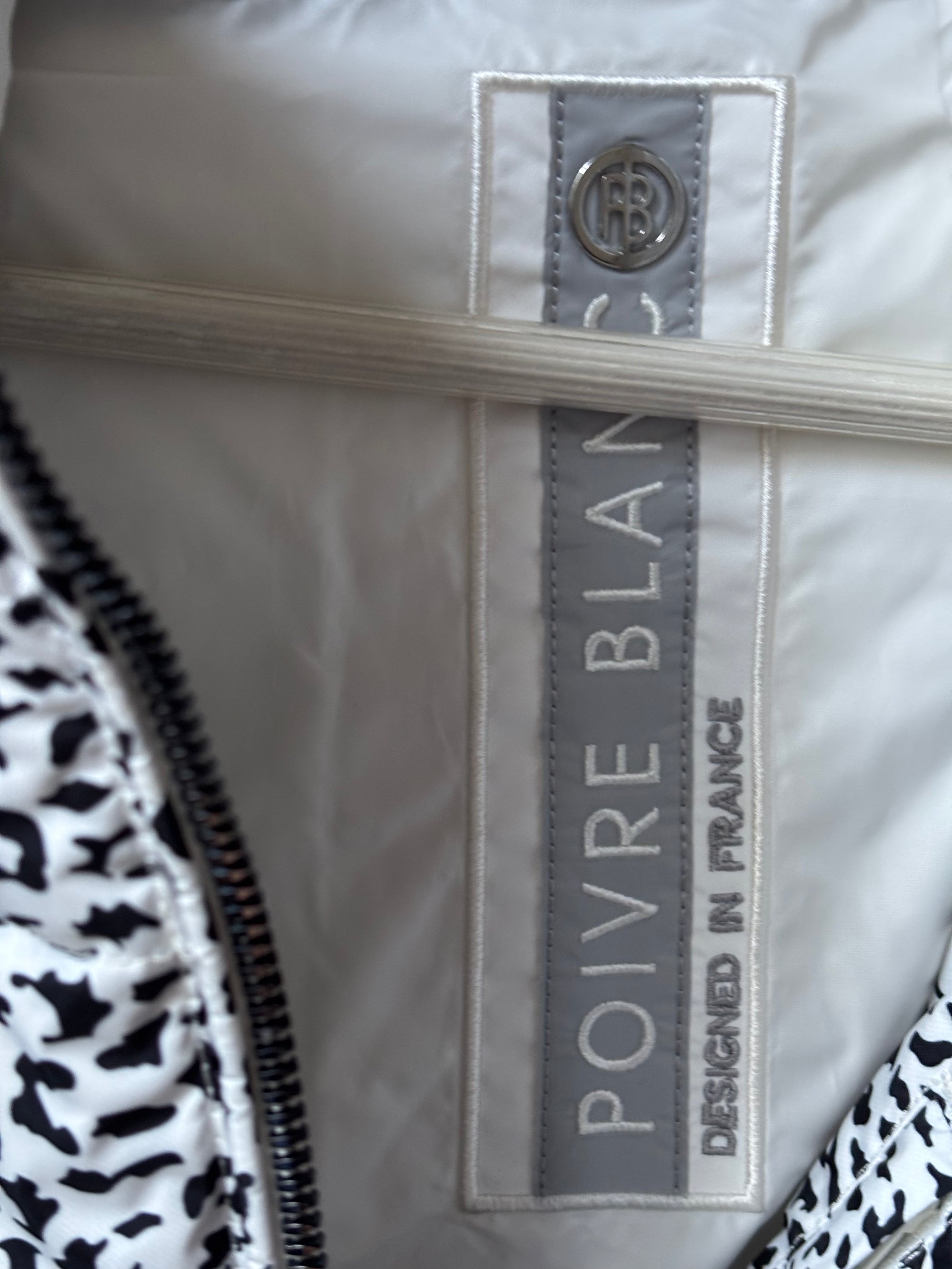 Doudoune de ski Femme POIVRE BLANC "CHLOE" Blanche et noire taille 16 ans/XS-S