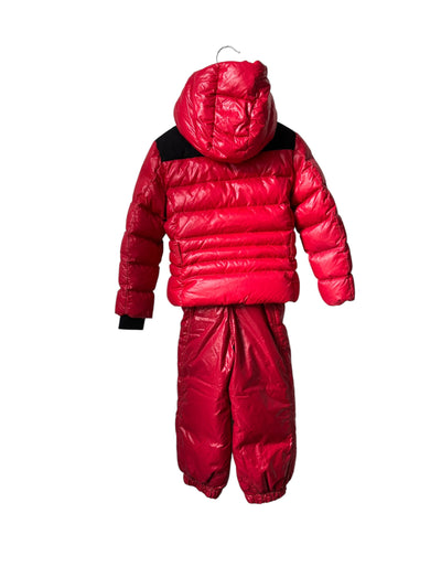 Ensemble Veste de ski Moncler rouge 5 ans