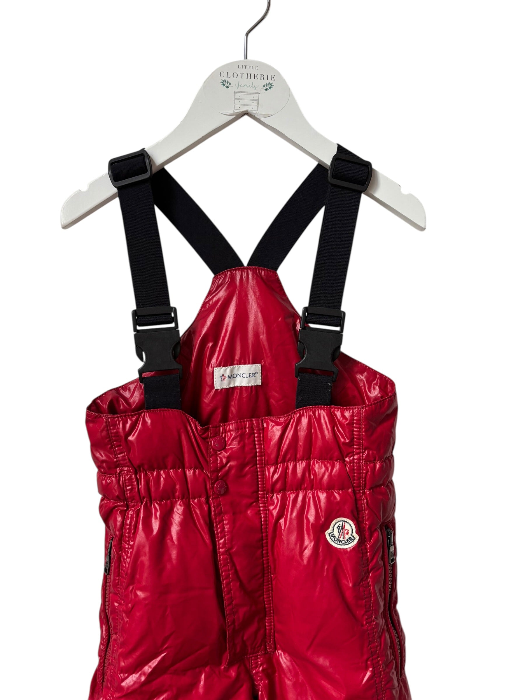 Ensemble Veste de ski Moncler rouge 5 ans