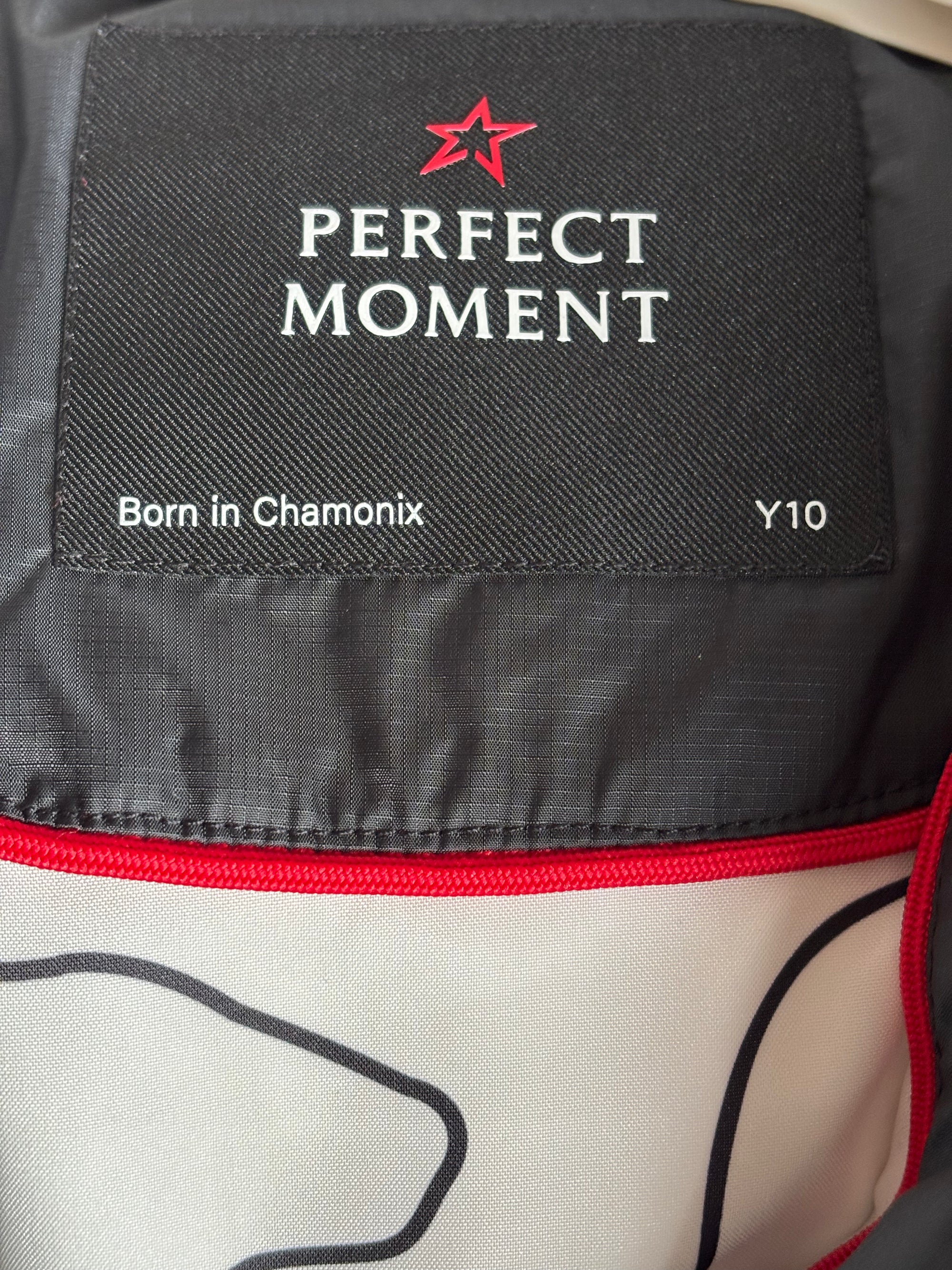 Doudoune de ski Perfect Moment 10 ans Pied de poule rouge/ marine