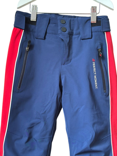 Pantalon de ski bleu et rouge Perfect Moment 6 ans