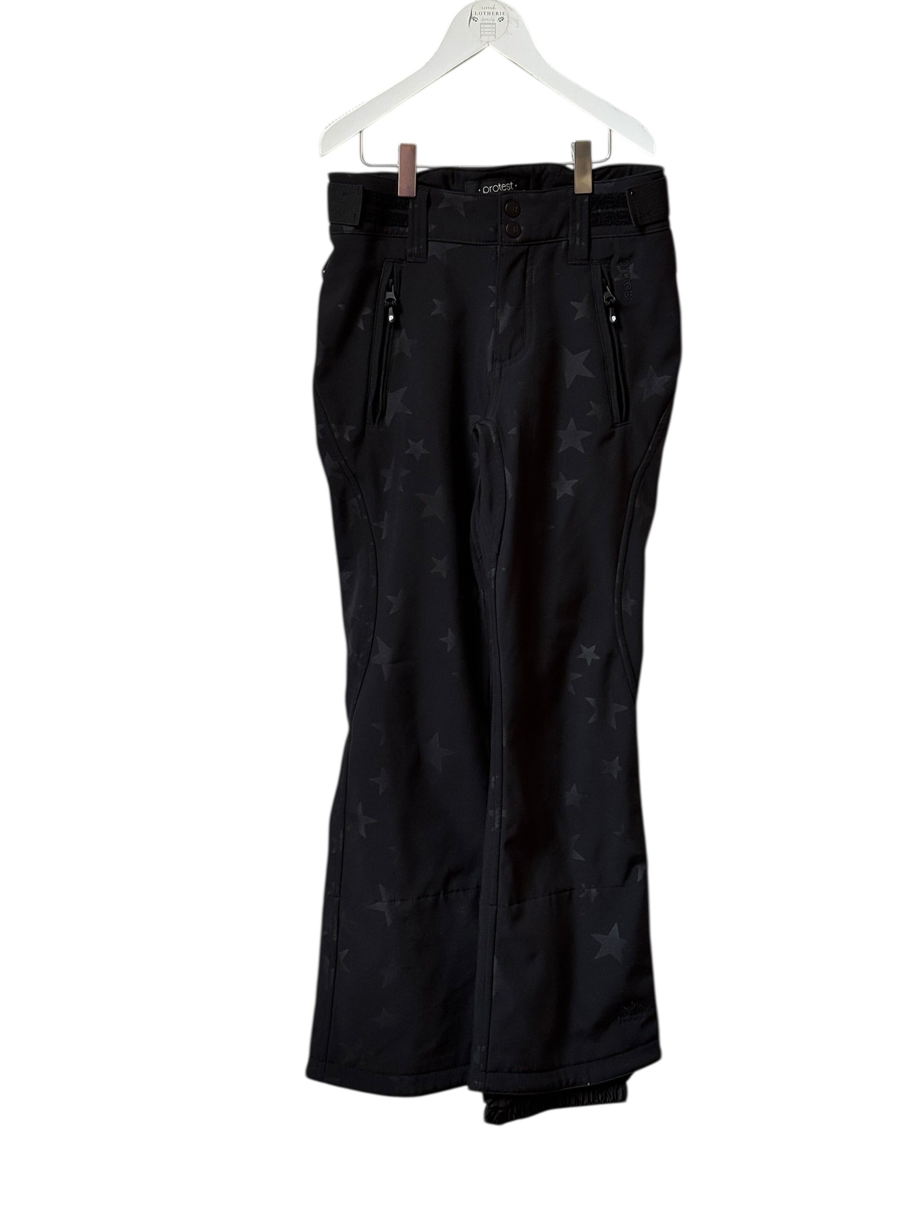 Ensemble ski fille PROTEST noir stars 12 ans