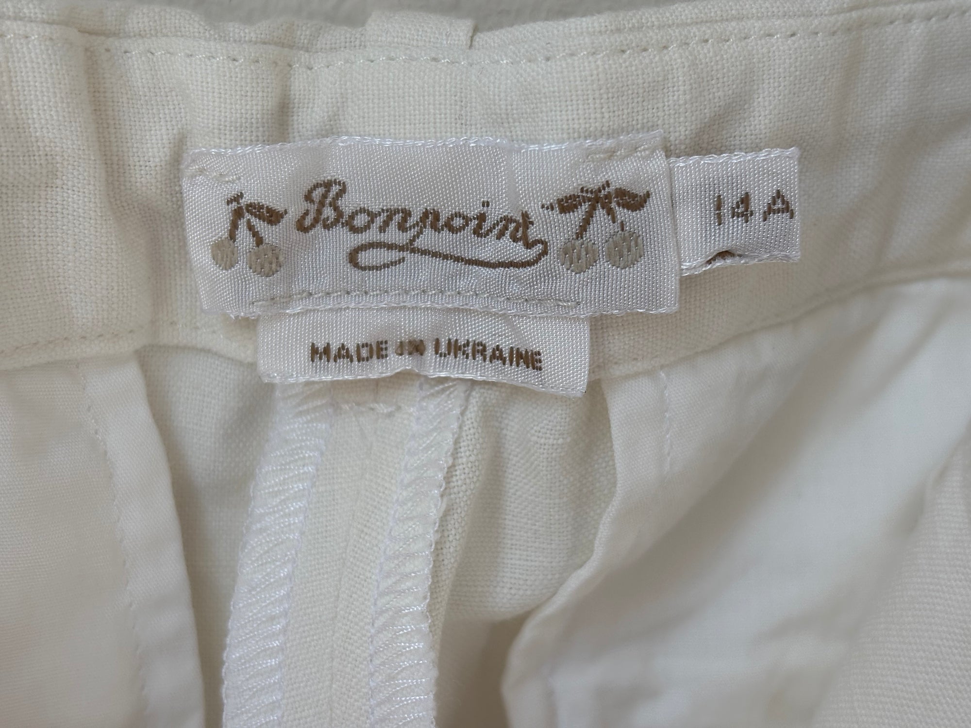 Costume blanc Bonpoint 14 ans