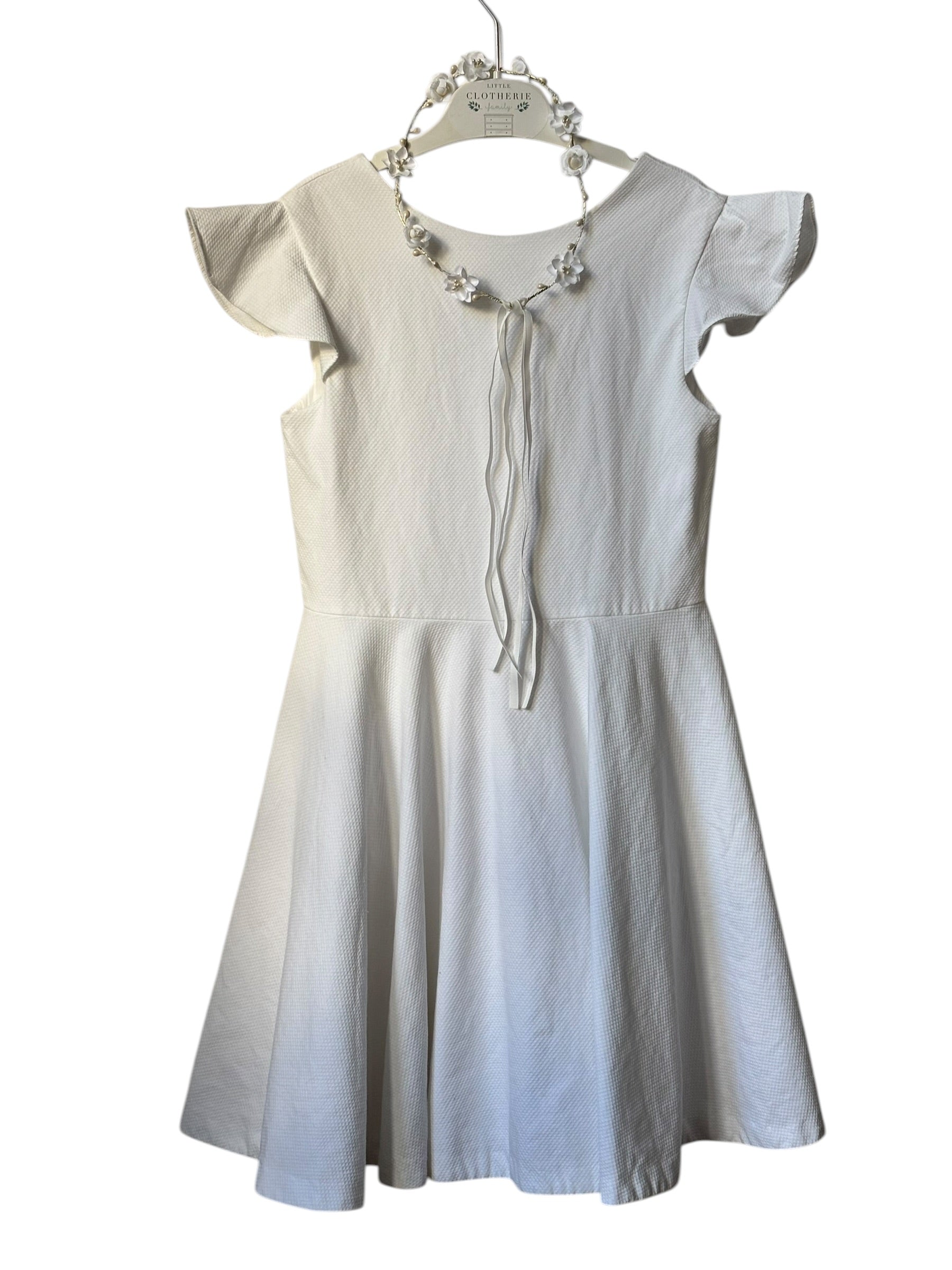 Robe Jacadi Cérémonie 12 ans + cardigan + couronne