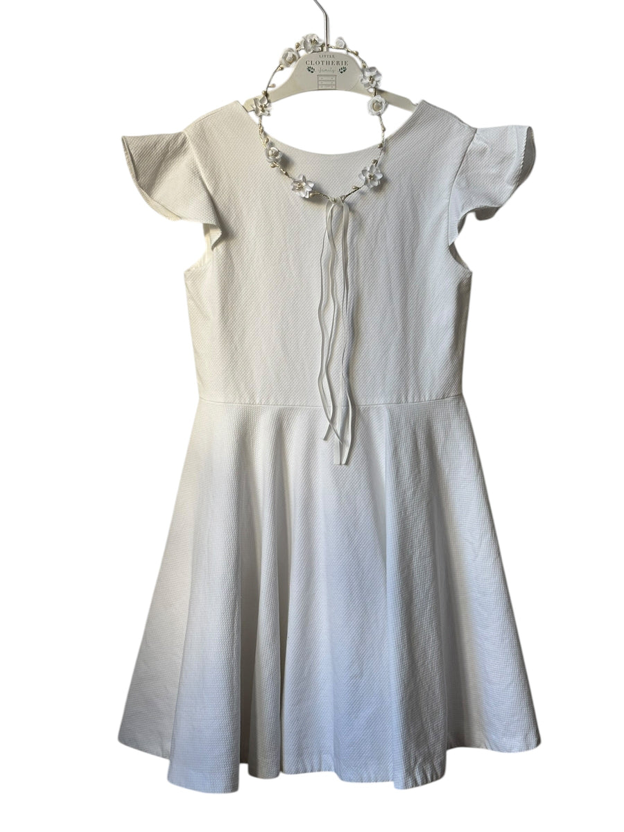 Robe Jacadi Cérémonie 12 ans + cardigan + couronne