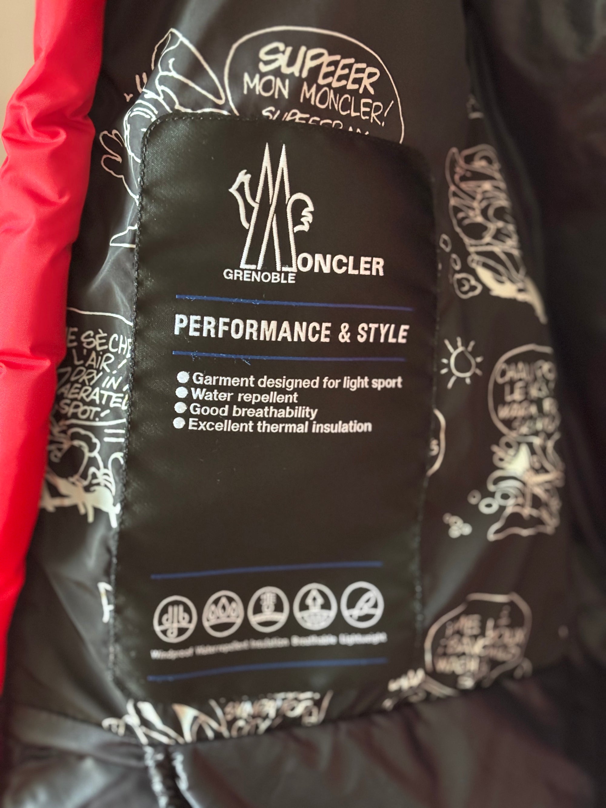 Doudoune ski Moncler rouge 12 ans