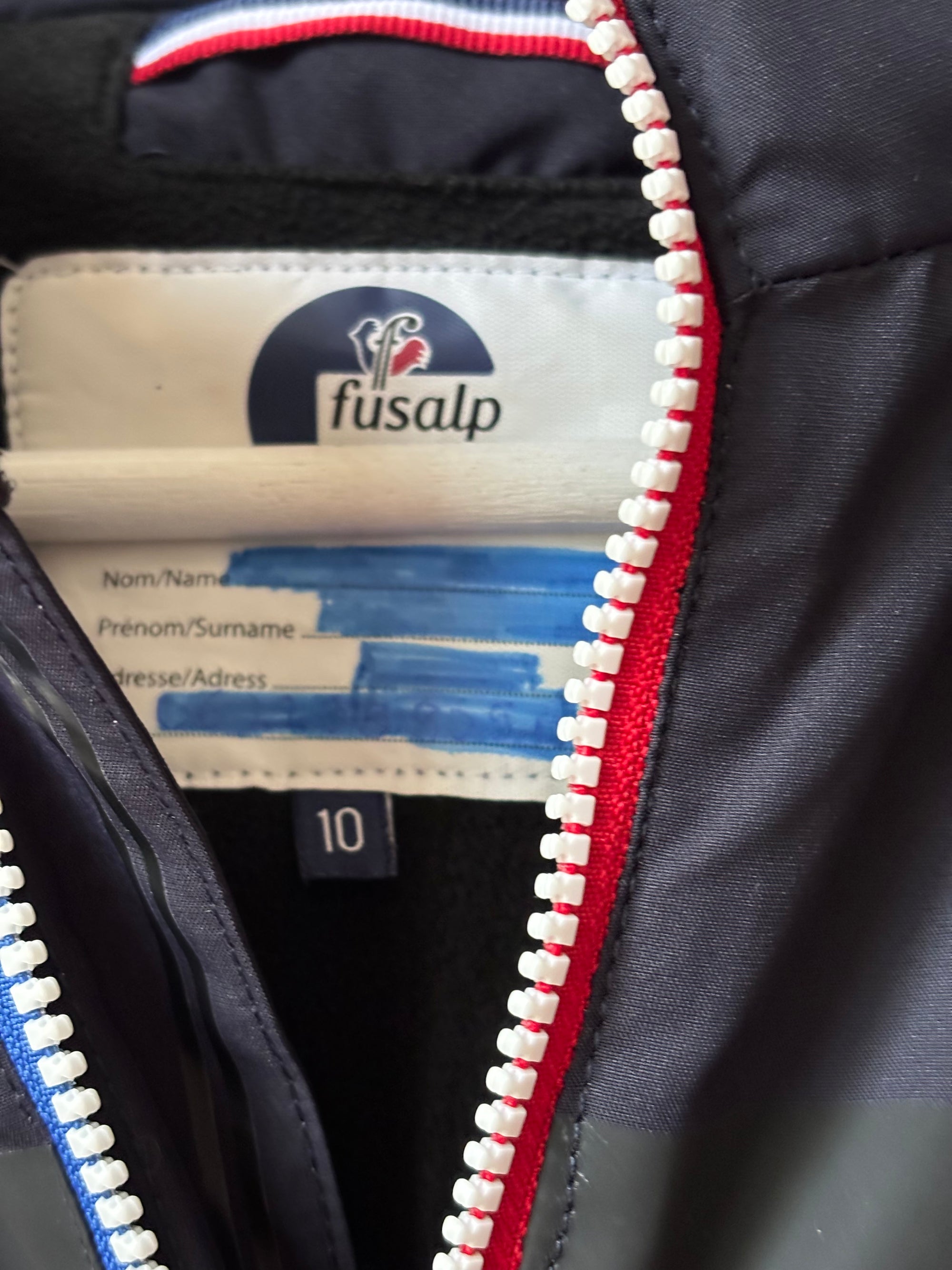 Veste ski "Gustavo" marine/noire  Fusalp 10 ans