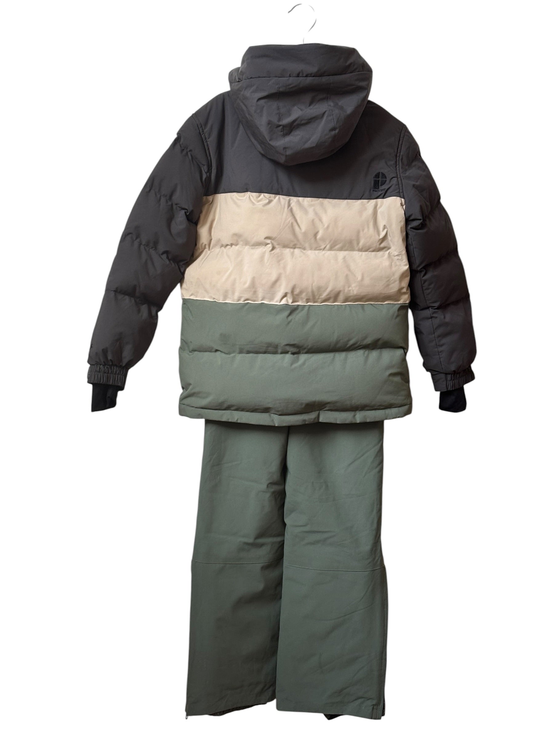 Tenue ski garçon PROTEST kaki gris 10 ans