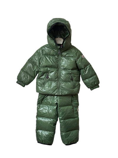Ensemble ski Moncler vert 18/24 mois