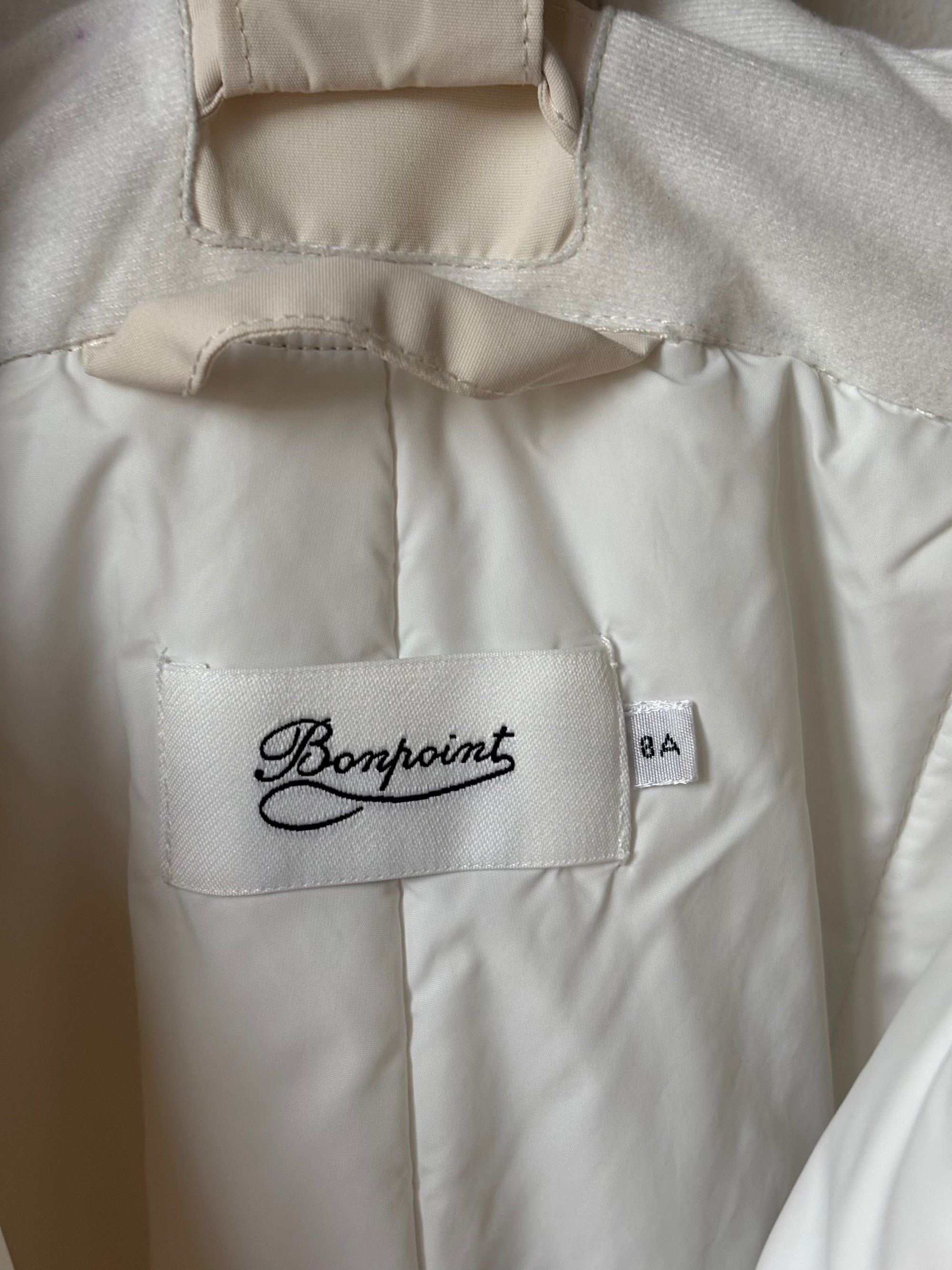 Tenue de ski Bonpoint rose beige et blanc 8 ans