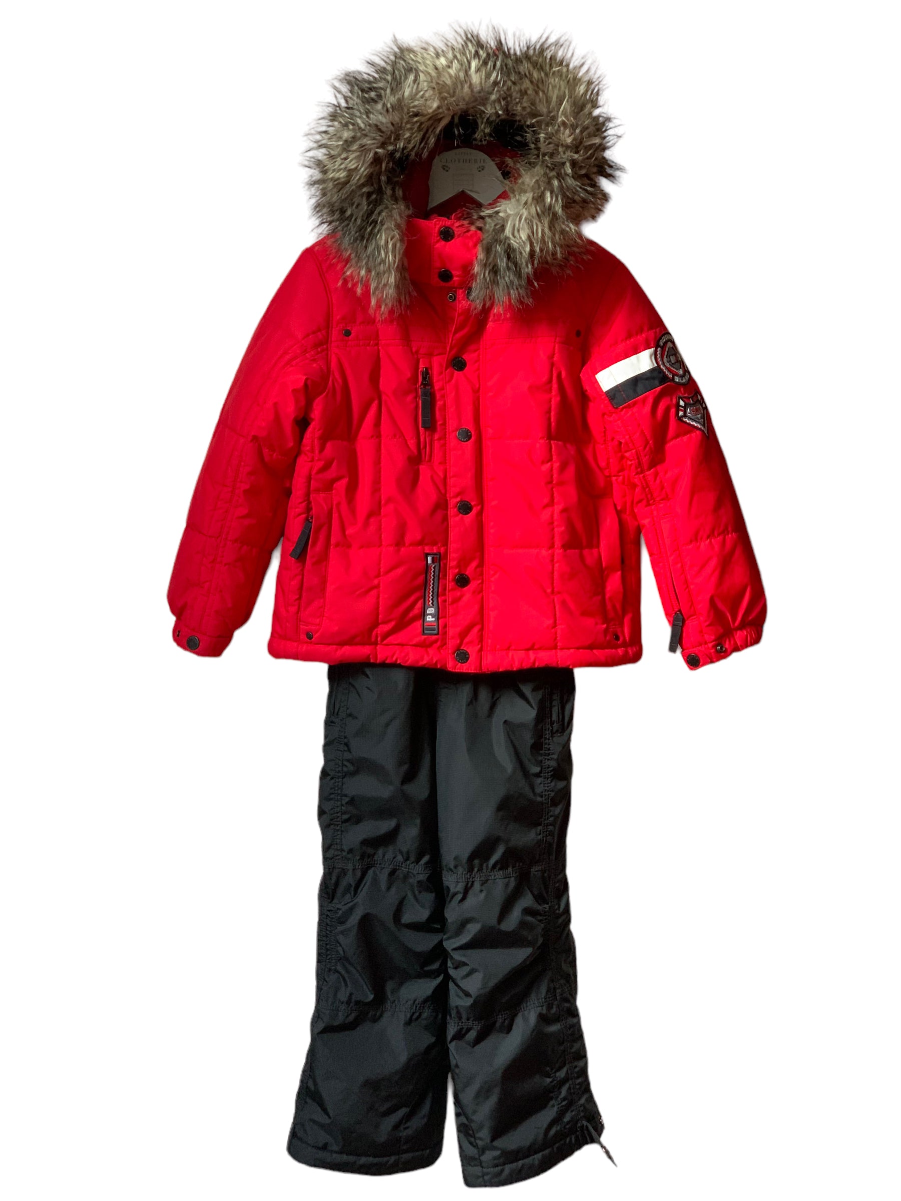 Ensemble ski rouge et noir Poivre Blanc 6 ans