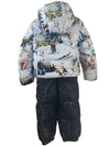 Tenue de ski Moncler marine/multicolore 4 ans