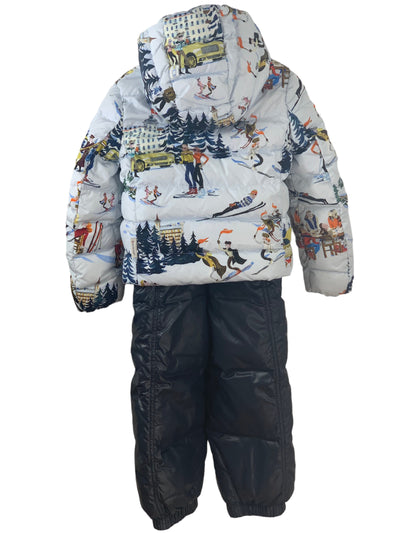 Tenue de ski Moncler marine/multicolore 4 ans