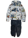 Tenue de ski Moncler marine/multicolore 4 ans