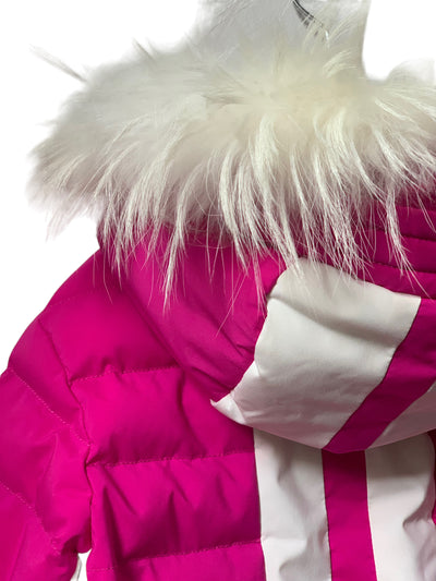 Veste ski rose et blanc fille Fusalp 8 ans
