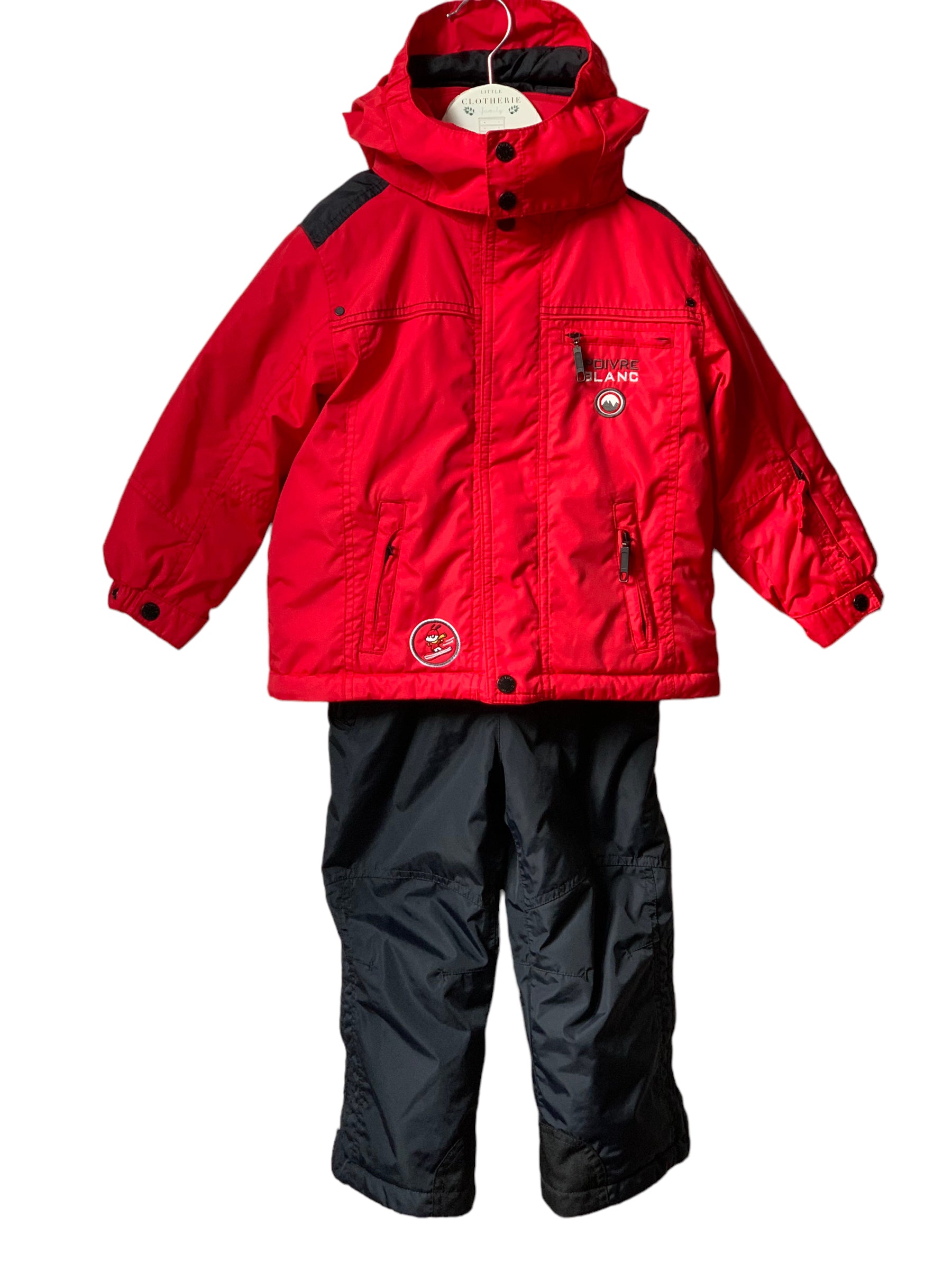 Ensemble ski rouge et noir Poivre Blanc 4 ans