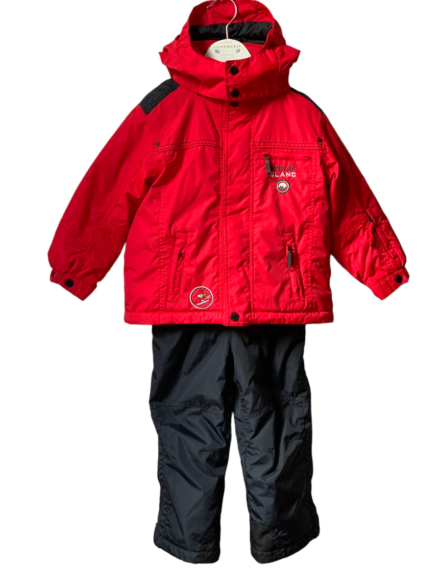 Ensemble ski rouge et noir Poivre Blanc 4 ans
