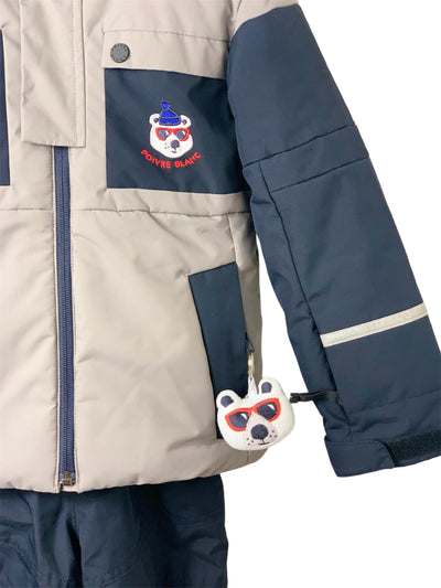 Ensemble ski Poivre Blanc marine et gris 4/6 ans