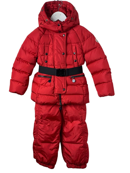 Ensemble ski Moncler rouge 4 ans