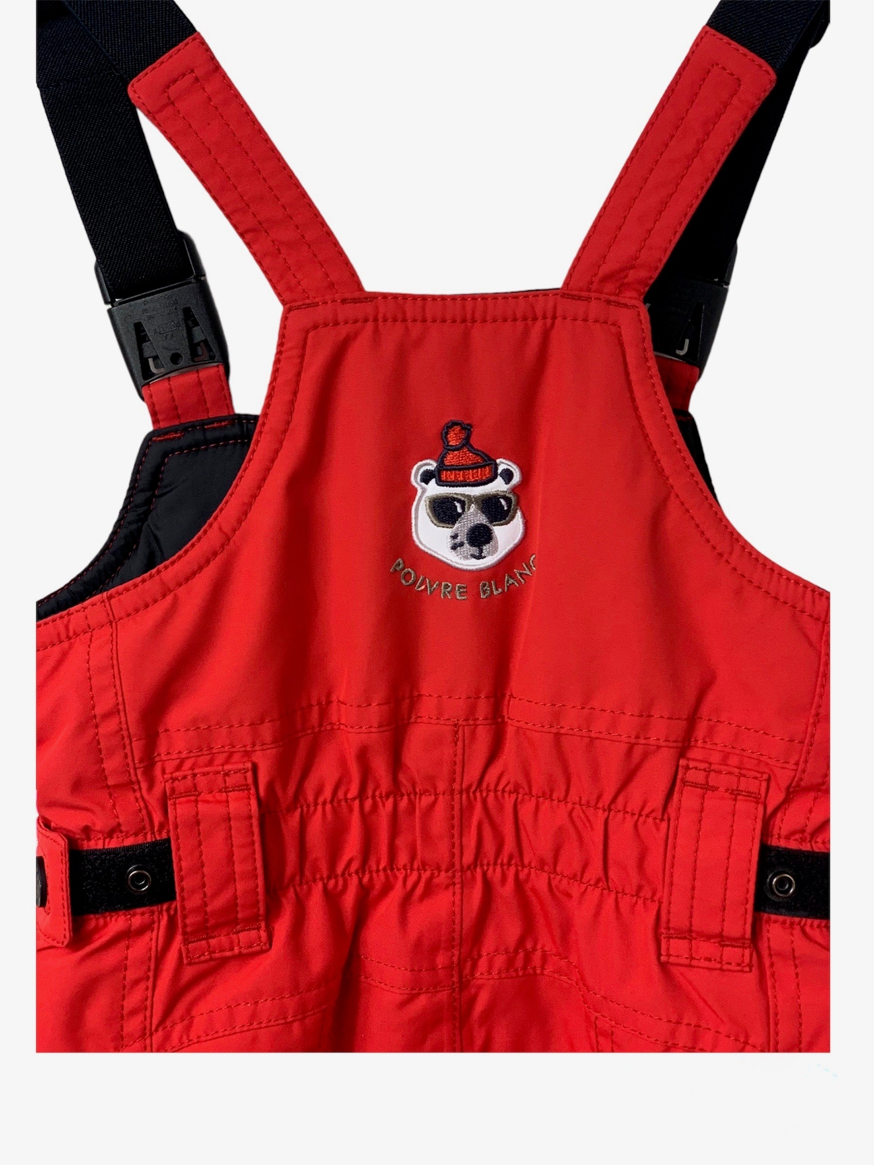 Tenue de ski Poivre Blanc rouge et orange 4/6 ans