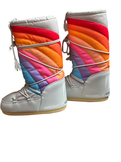 Moonboots grise et rainbow Fille 35-38