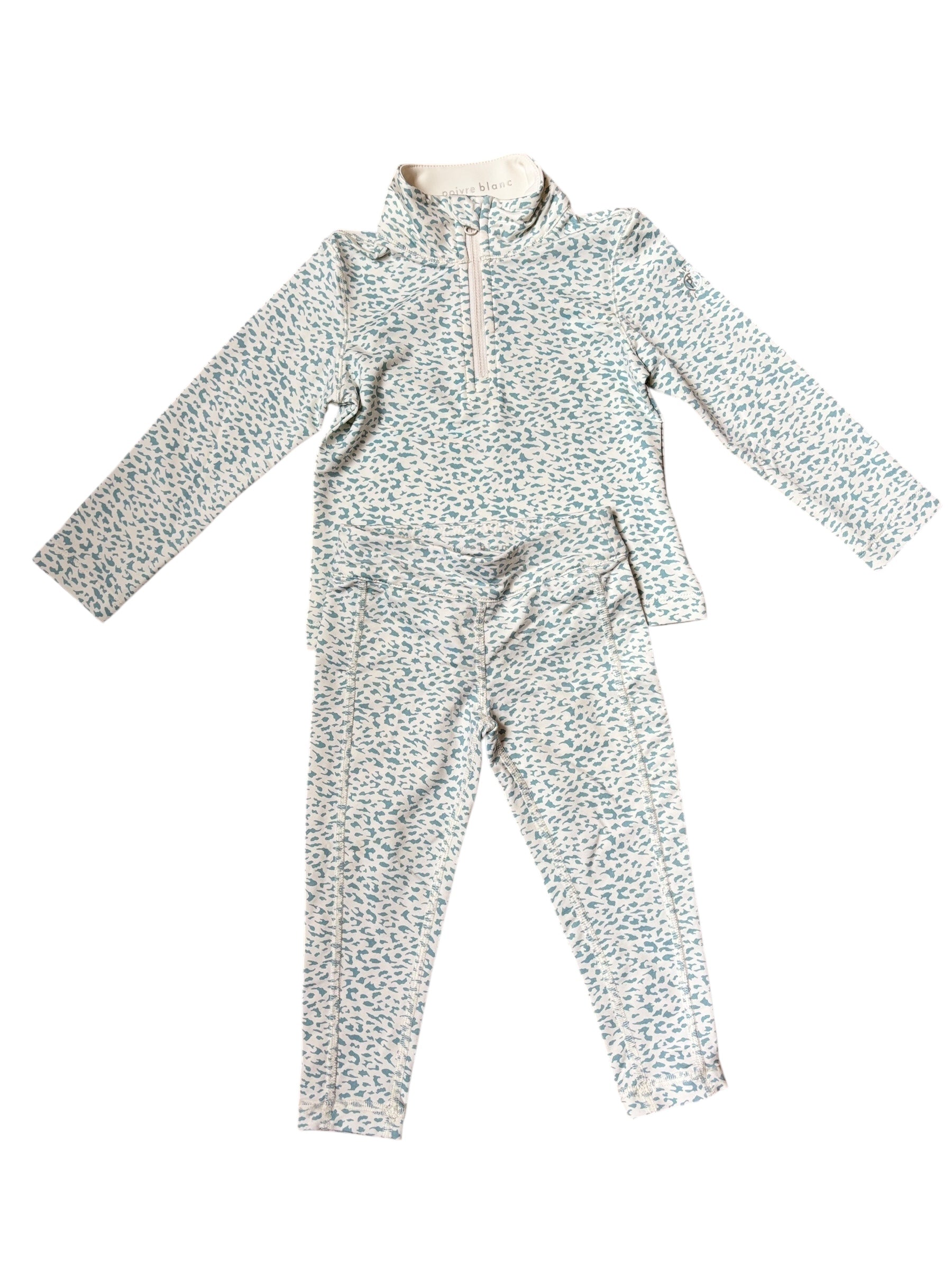 Combinaison de ski Poivre Blanc Jaguar Blue,  2 ans avec legging et t-shirt