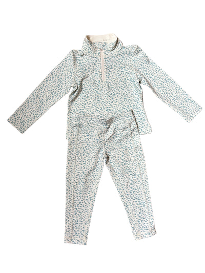 Combinaison de ski Poivre Blanc Jaguar Blue,  2 ans avec legging et t-shirt