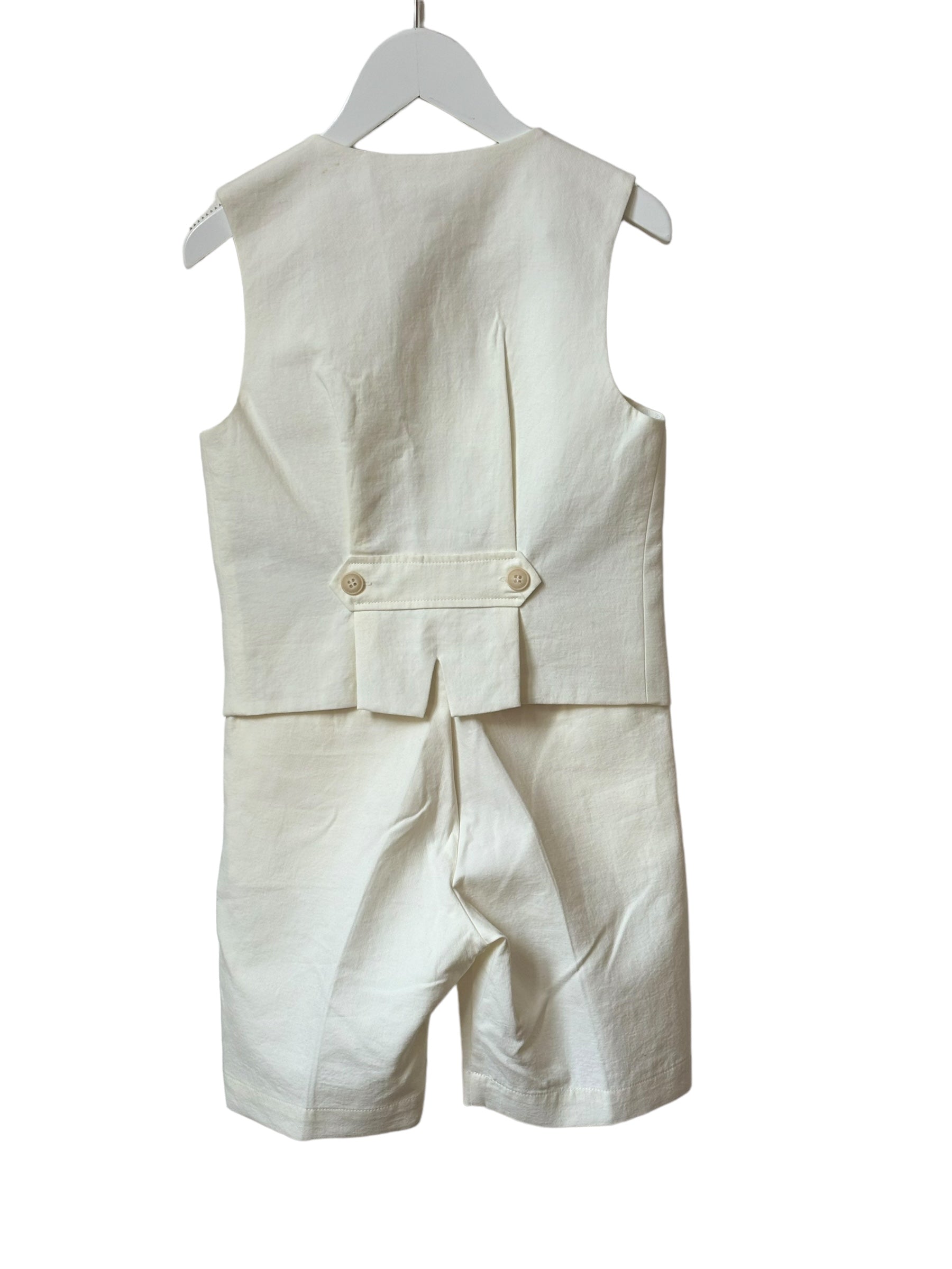 Costume 3 pièces Bonpoint blanc lait 8 ans