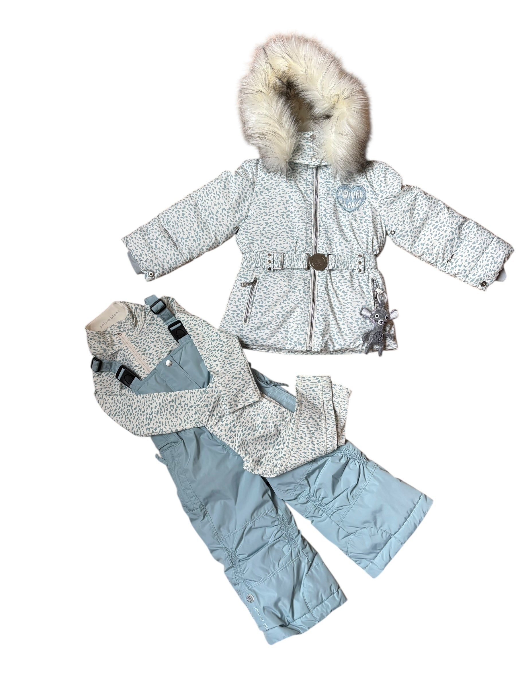 Combinaison de ski Poivre Blanc Jaguar Blue,  2 ans avec legging et t-shirt
