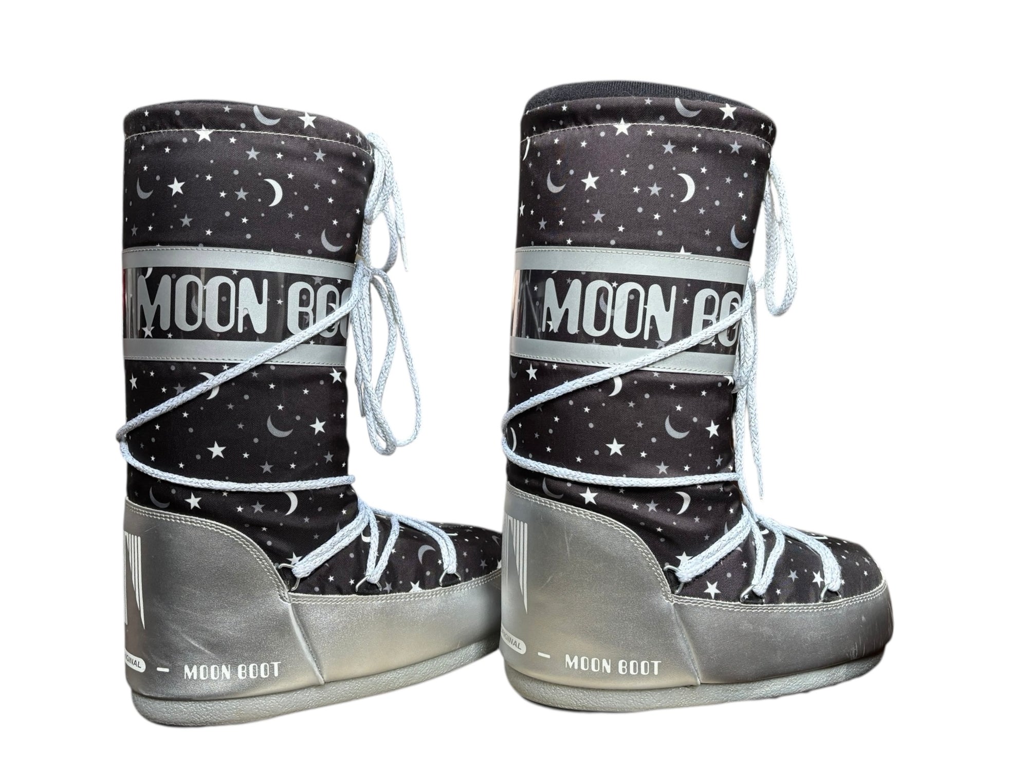Moonboots noires et argent stars 35-38