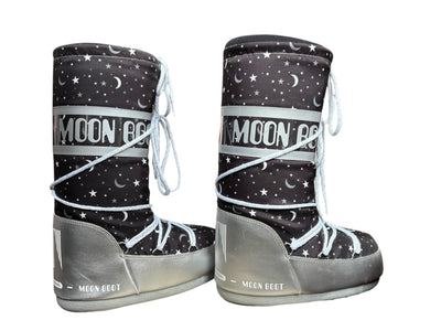 Moonboots noires et argent stars 35-38
