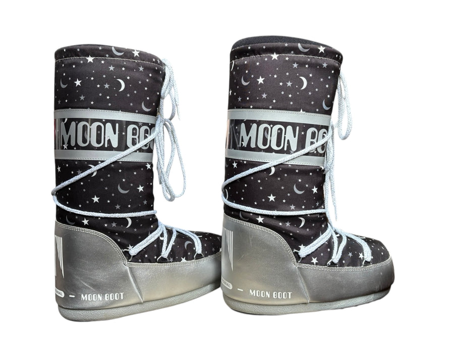 Moonboots noires et argent stars 35-38