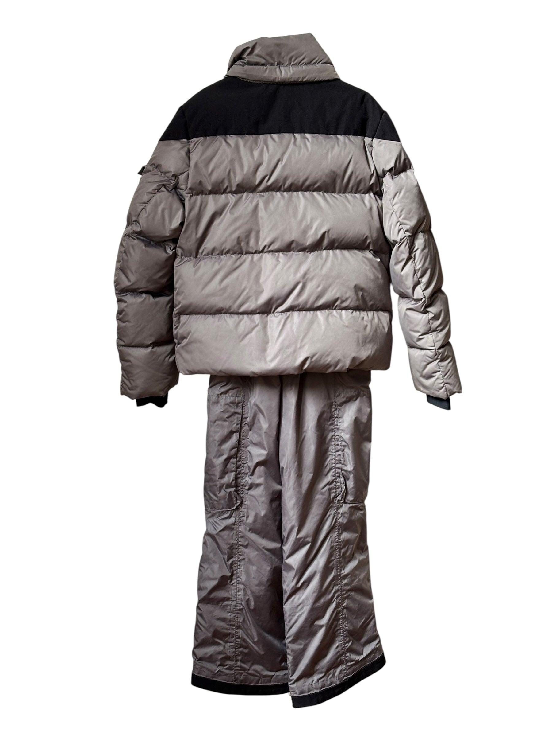 Ensemble ski gris argent Moncler 8 ans