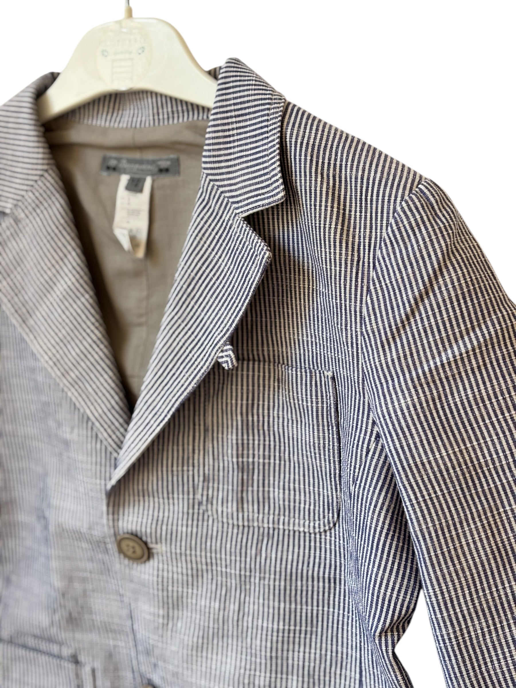 Veste Bonpoint 12 ans rayée marine blanc