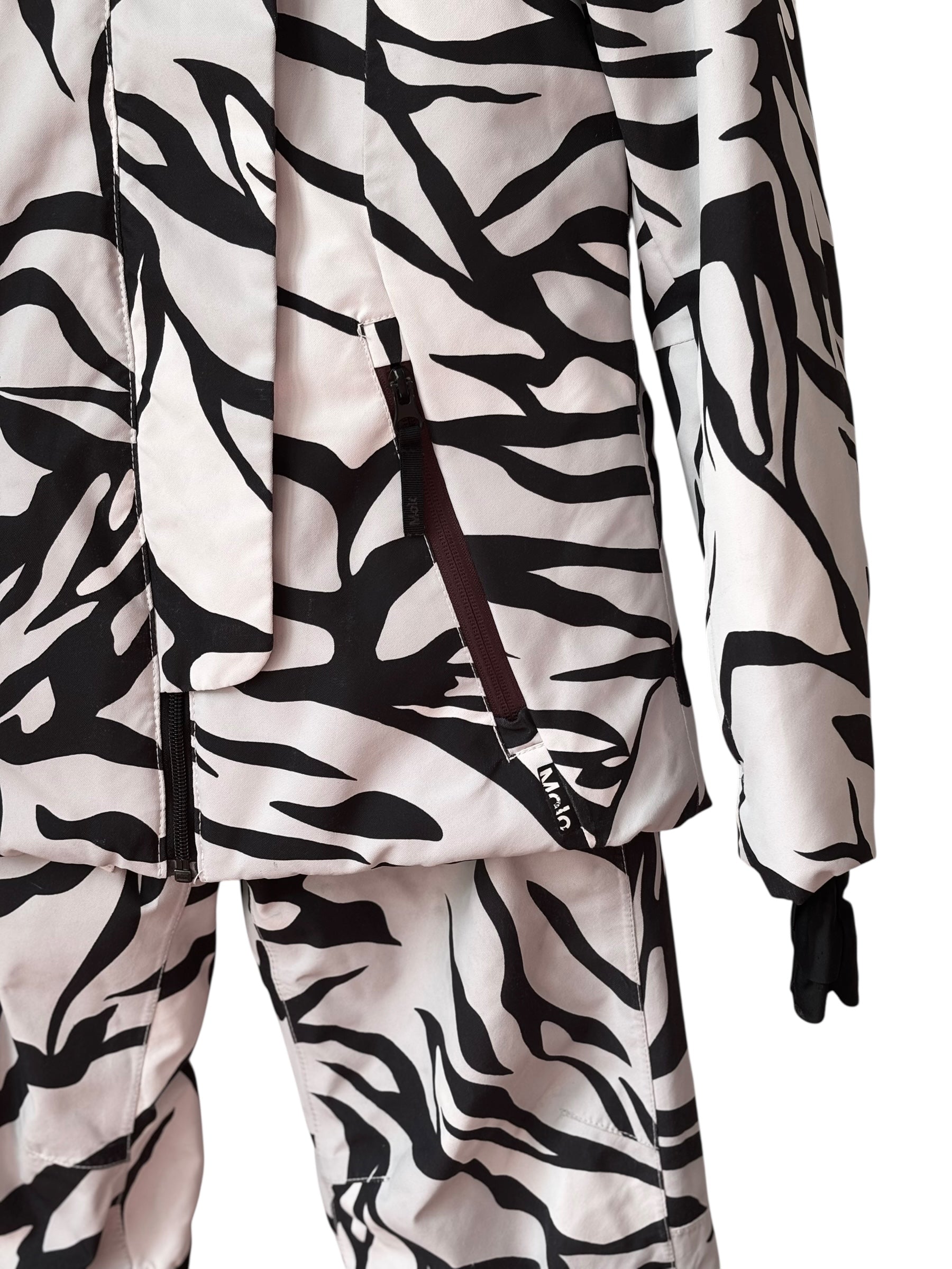 Ensemble ski  tigre blanc fille Molo 12 ans