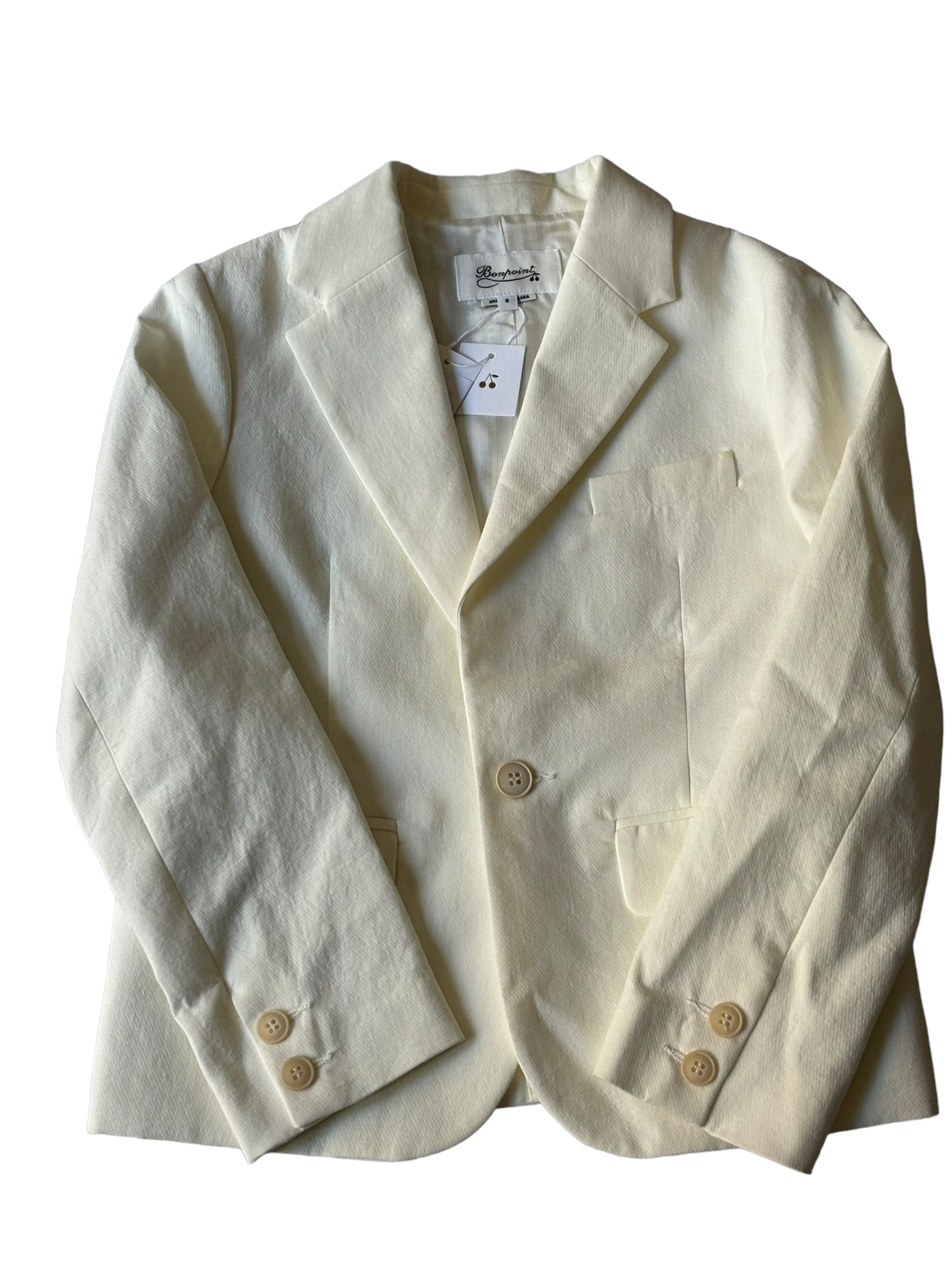 Costume 3 pièces Bonpoint blanc lait 8 ans