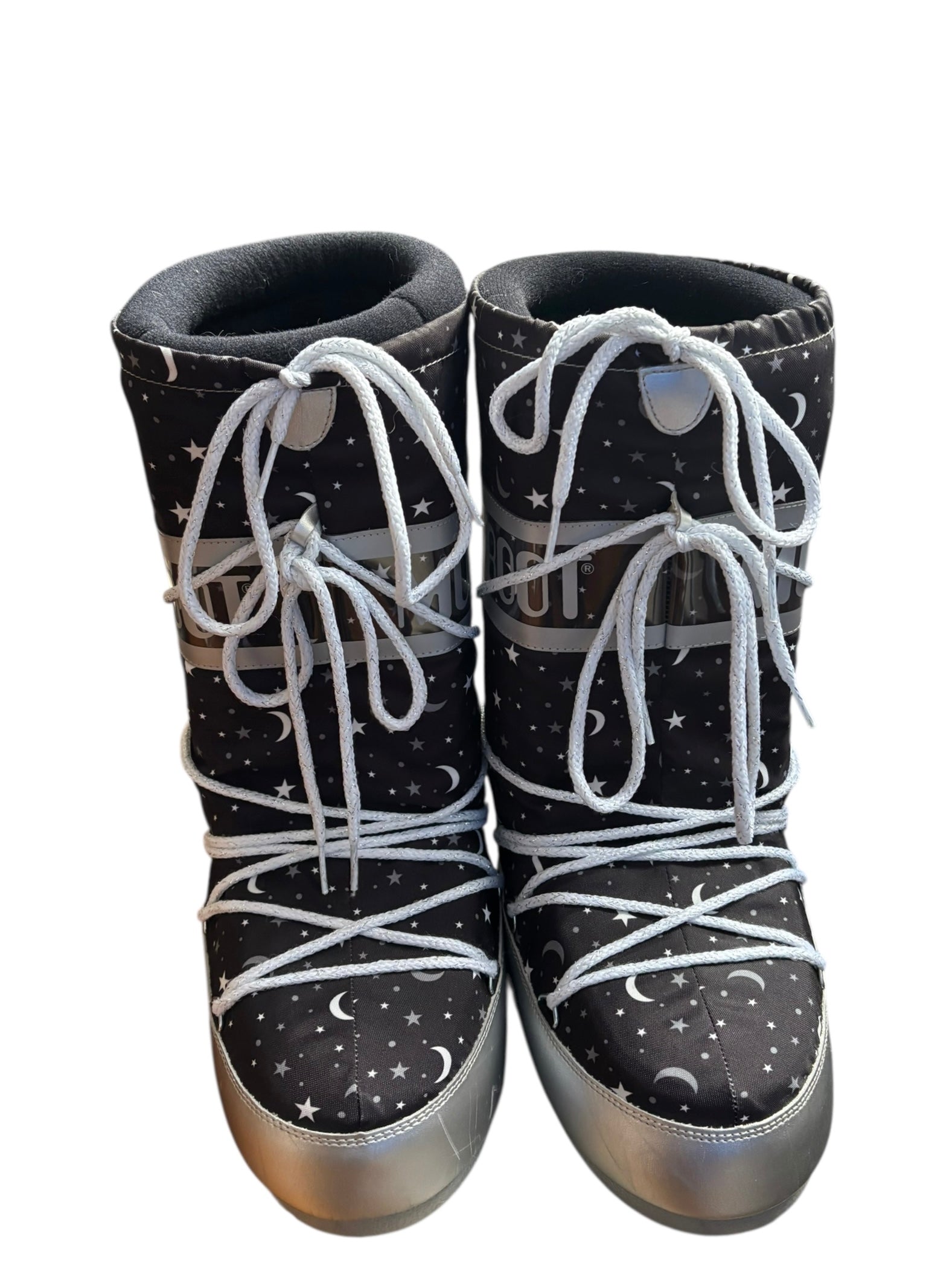 Moonboots noires et argent stars 35-38