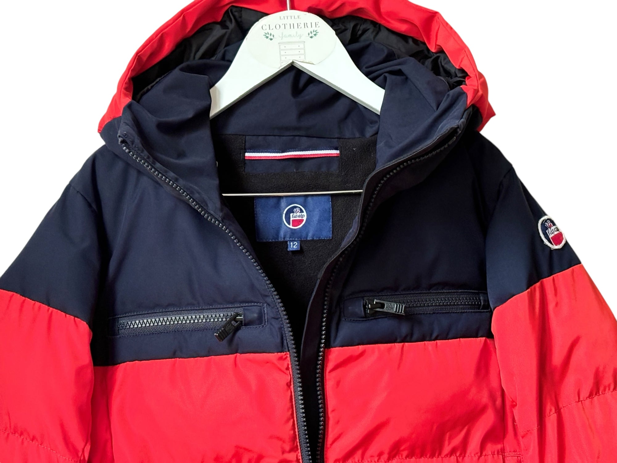 Veste ski Fusalp rouge/marine 12 ans