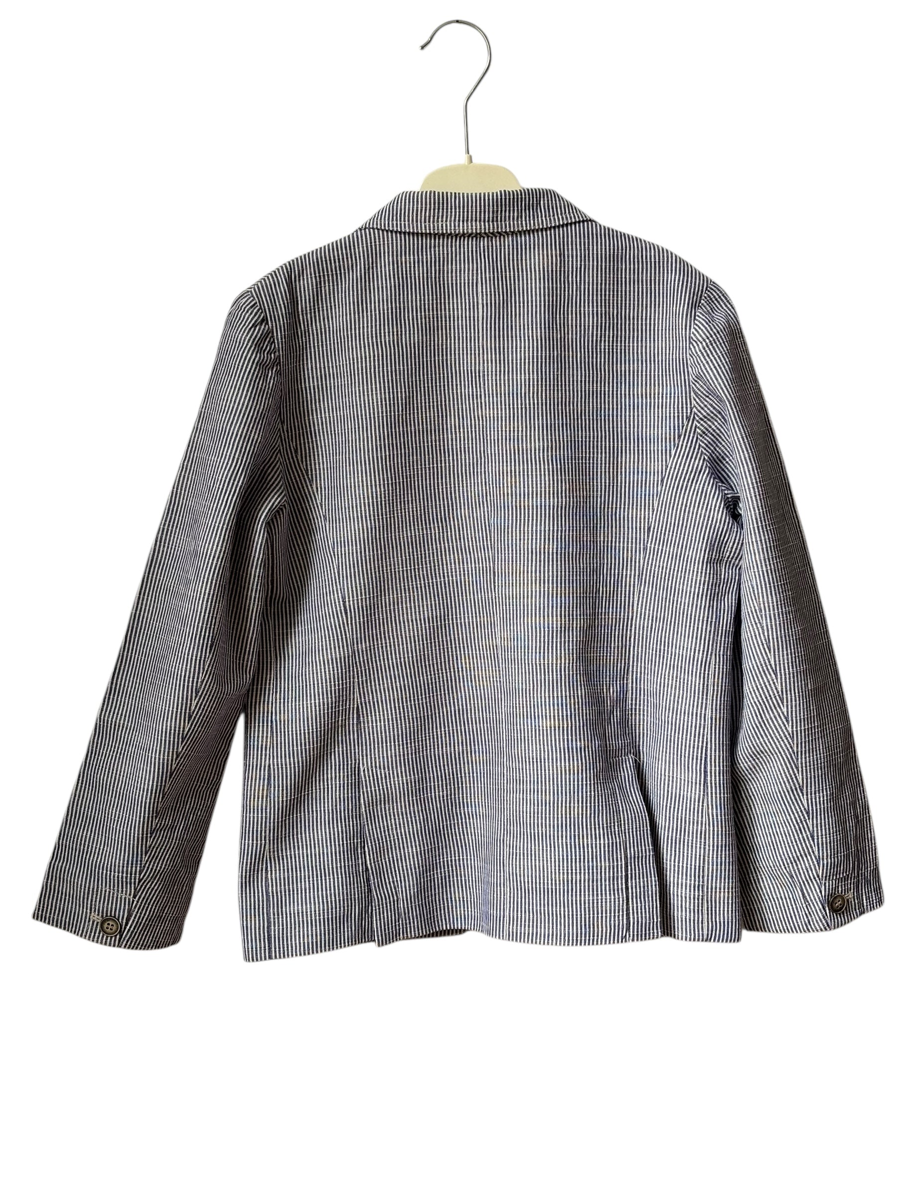 Veste Bonpoint 12 ans rayée marine blanc