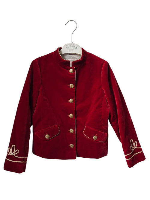 Veste velours rouge bordeaux Bonpoint 8 ans (mixte)